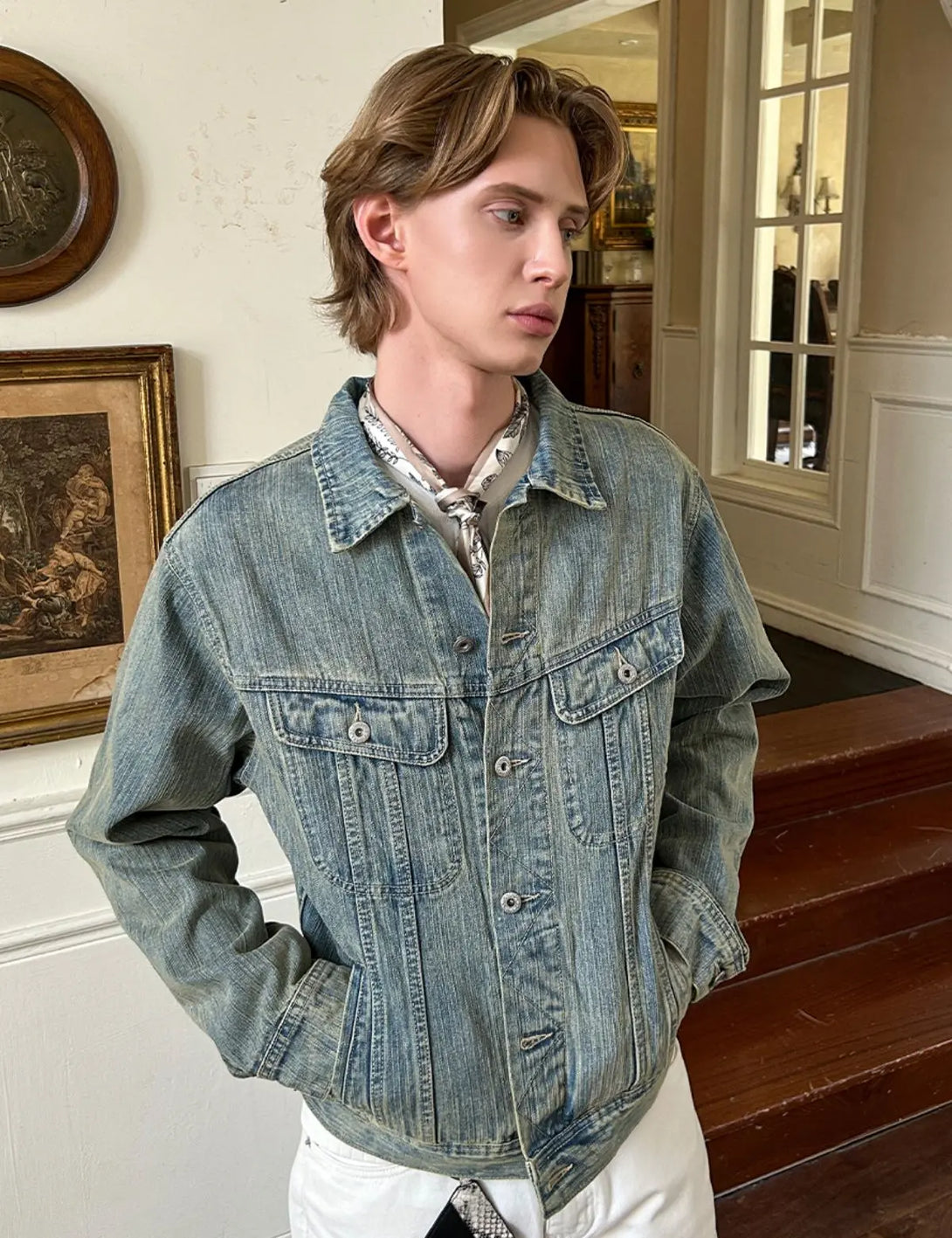 Fullneat Vintage Classic Blue Denim Jacket 