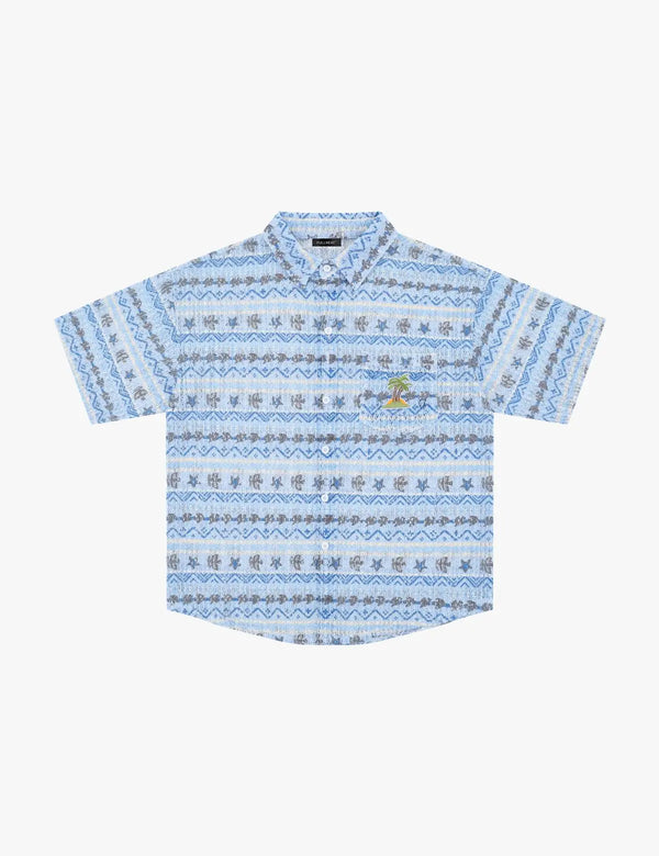 Fullneat Vintage Coconut Tree Shirt - Blue