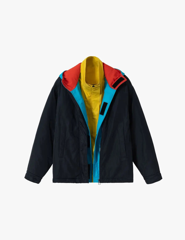 Fullneat Vintage Colorblock Windbreaker Jacket 