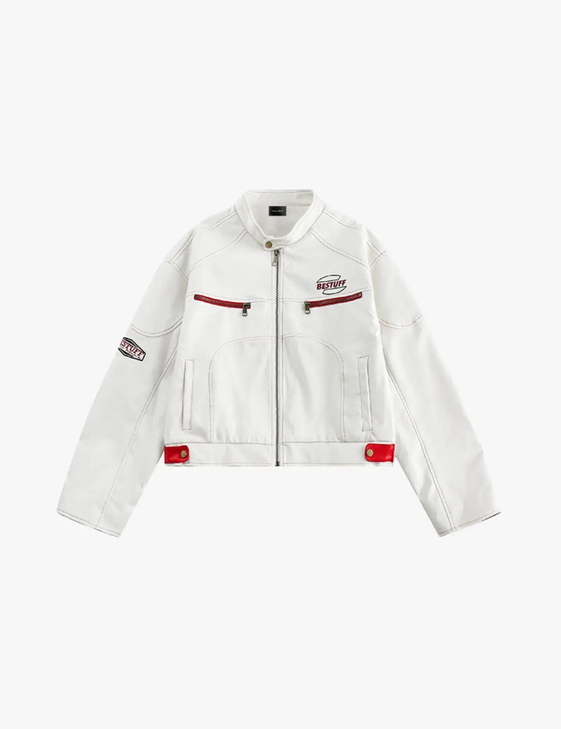 Fullneat Vintage Cropped Moto Jacket 