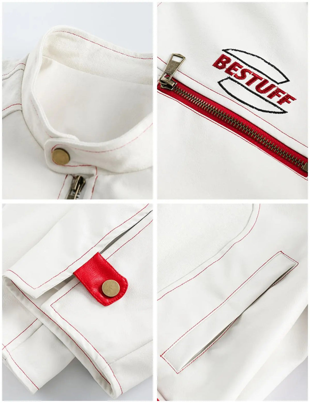 Fullneat Vintage Cropped Moto Jacket 