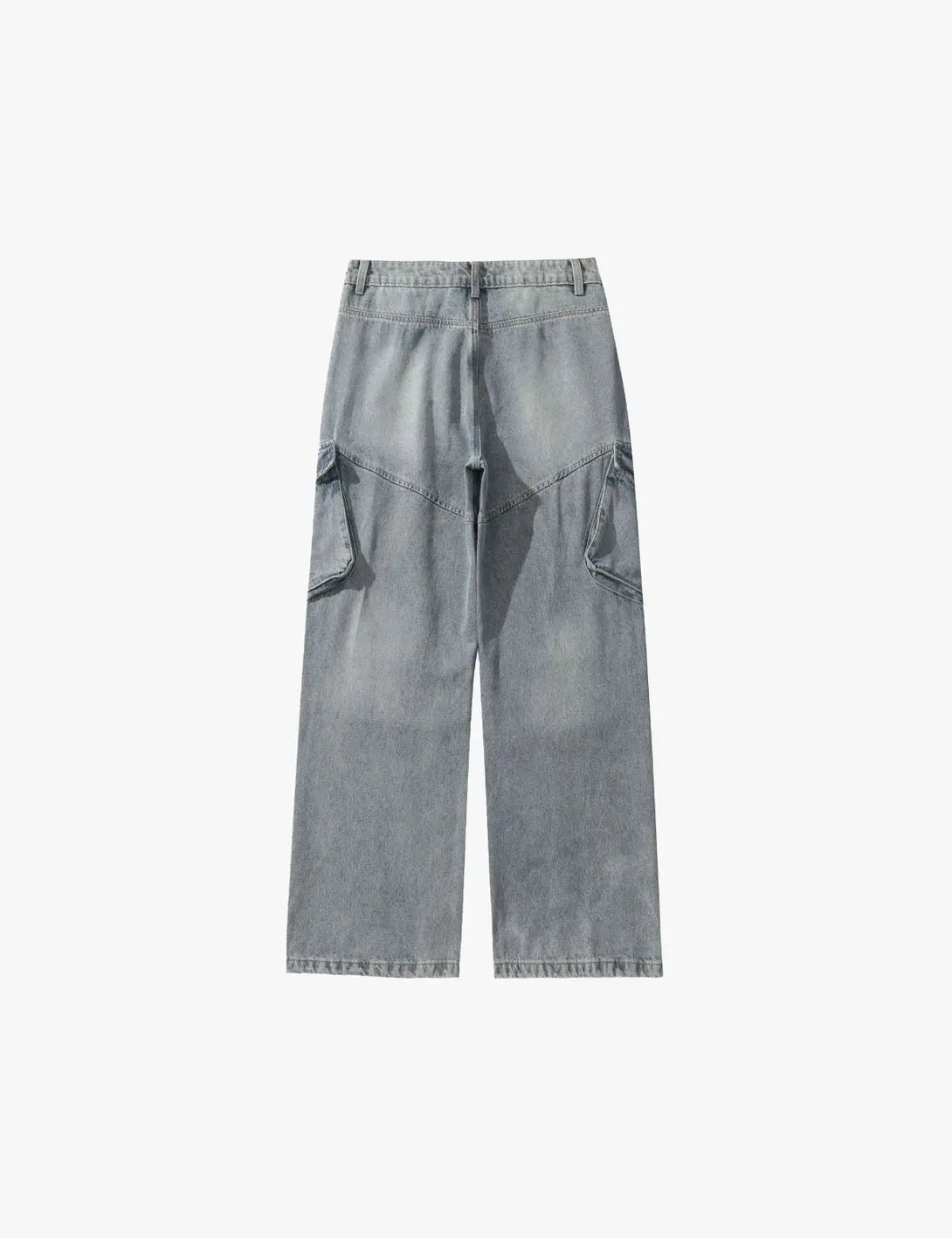 Fullneat Vintage Denim Baggy Cargo Pants - Blue Back