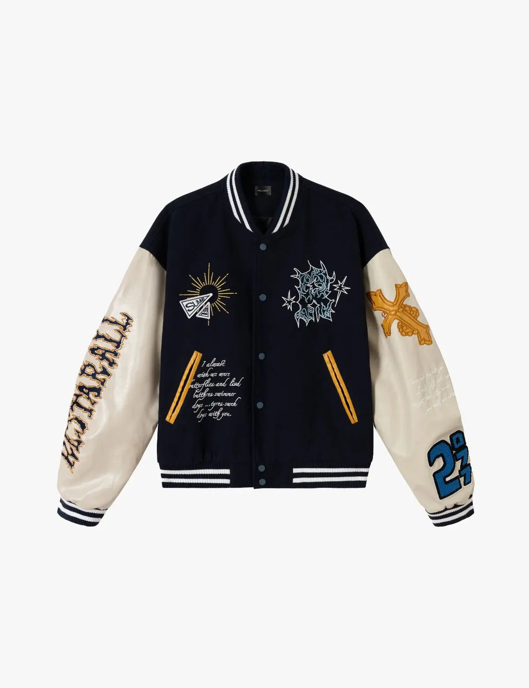 Fullneat Vintage Embroidered Totem Varsity Jacket