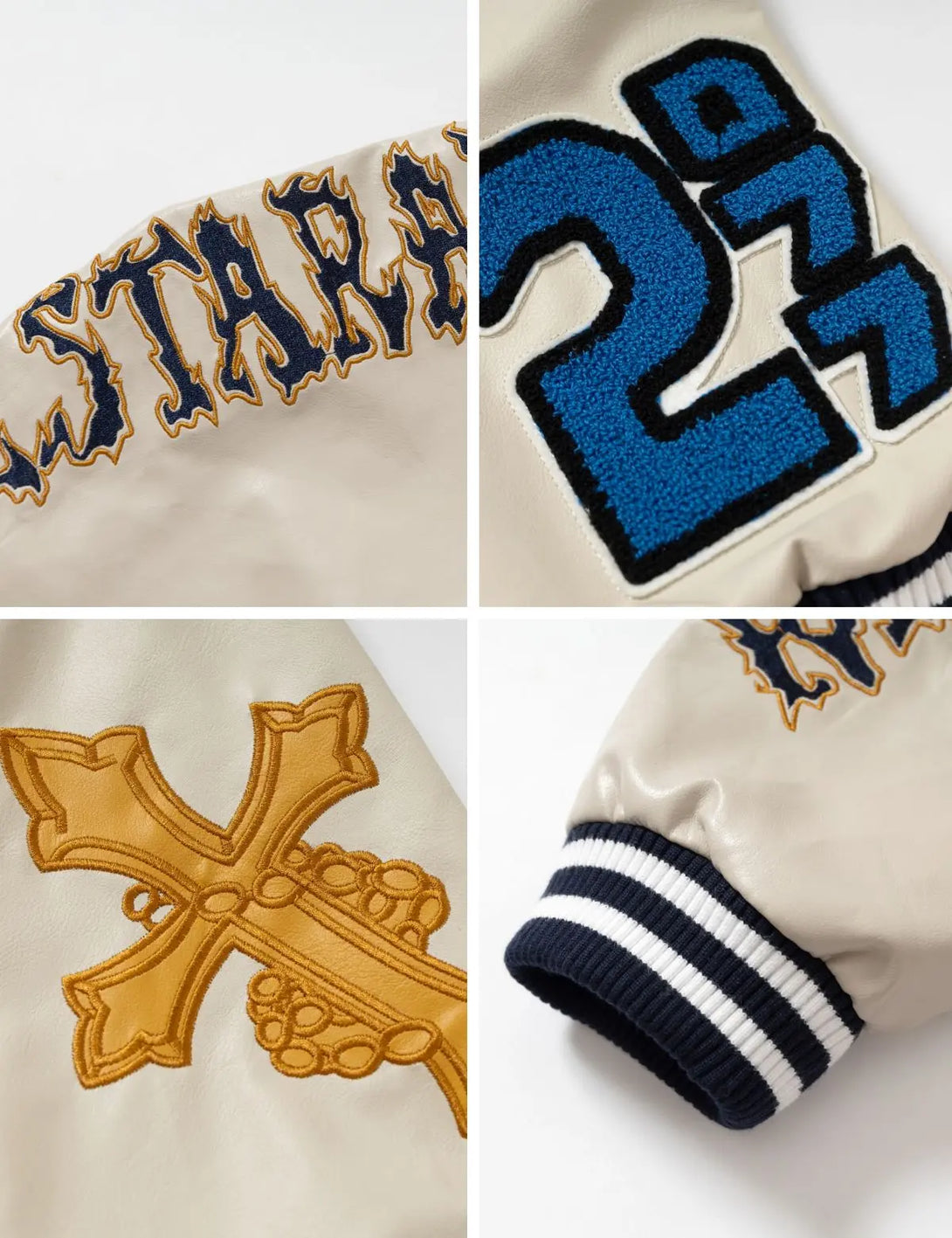 Fullneat Vintage Embroidered Totem Varsity Jacket