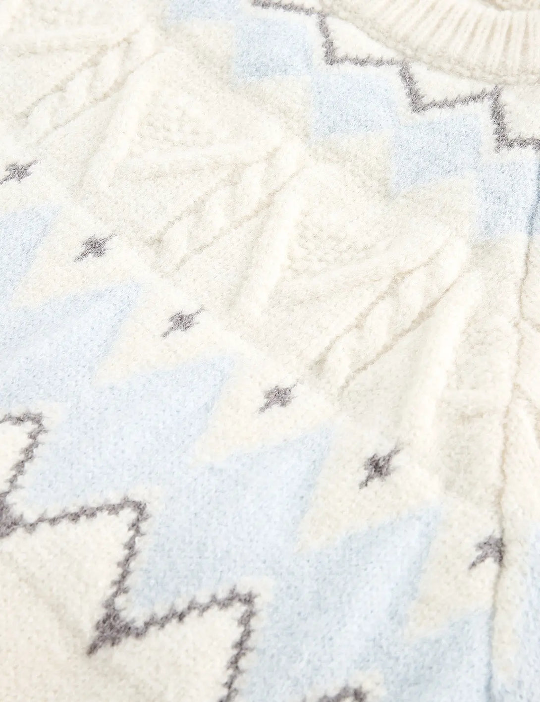 Fullneat Vintage Fair Isle Pullover Sweater - Details