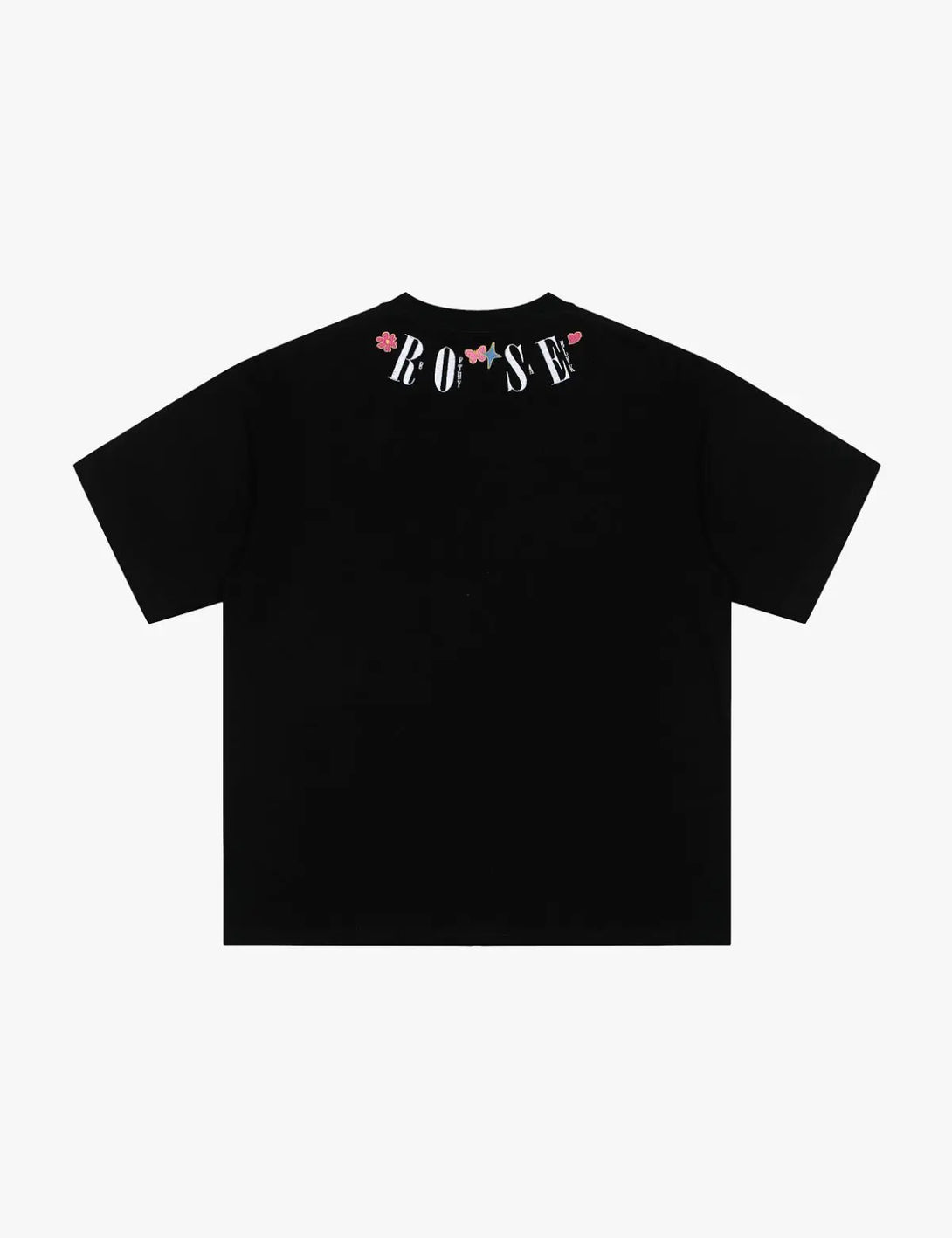 Fullneat Vintage Floral Graphic Tees - Black