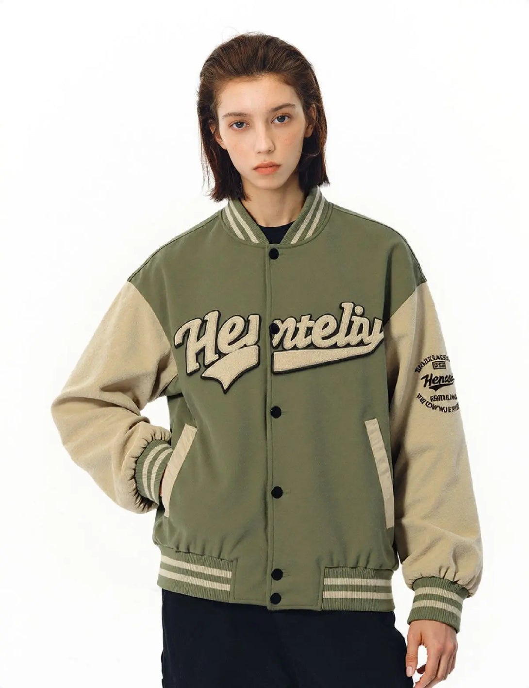 Fullneat Vintage Graphic Baseball Jacket 