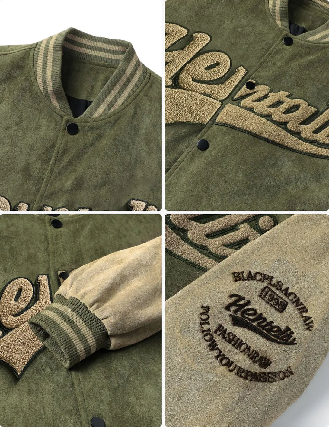 Fullneat Vintage Graphic Baseball Jacket 