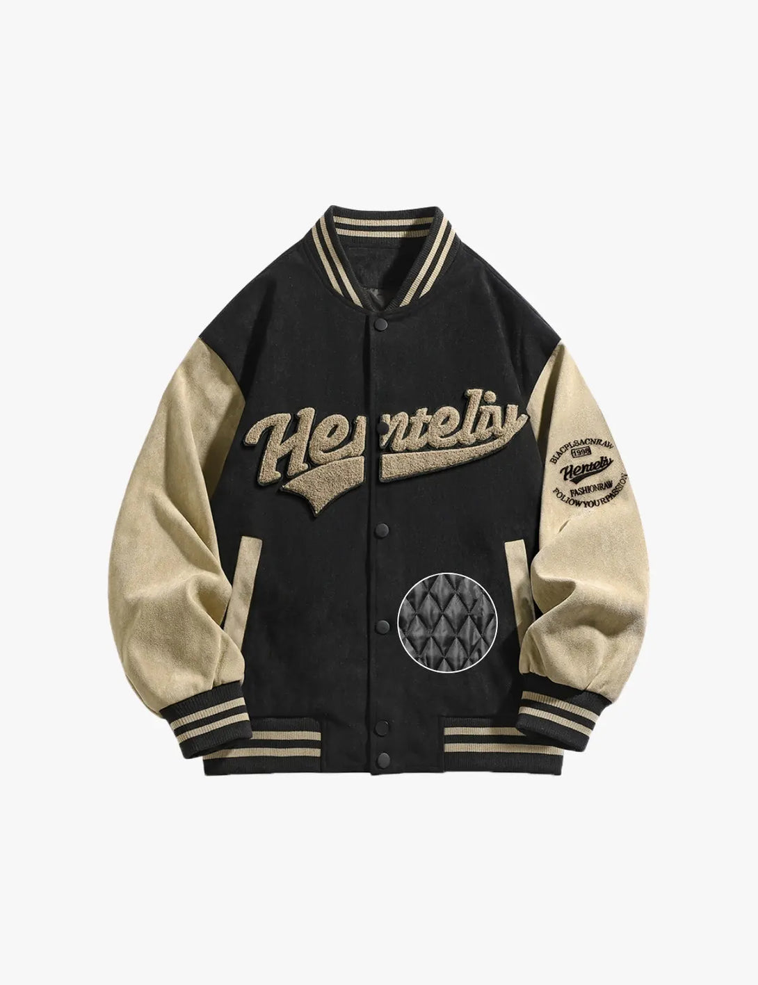 Fullneat Vintage Graphic Baseball Jacket 