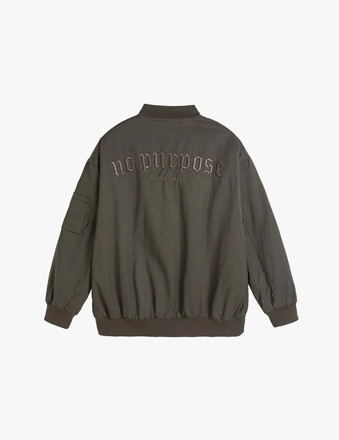 Fullneat Vintage Green Bomber Jacket - Back