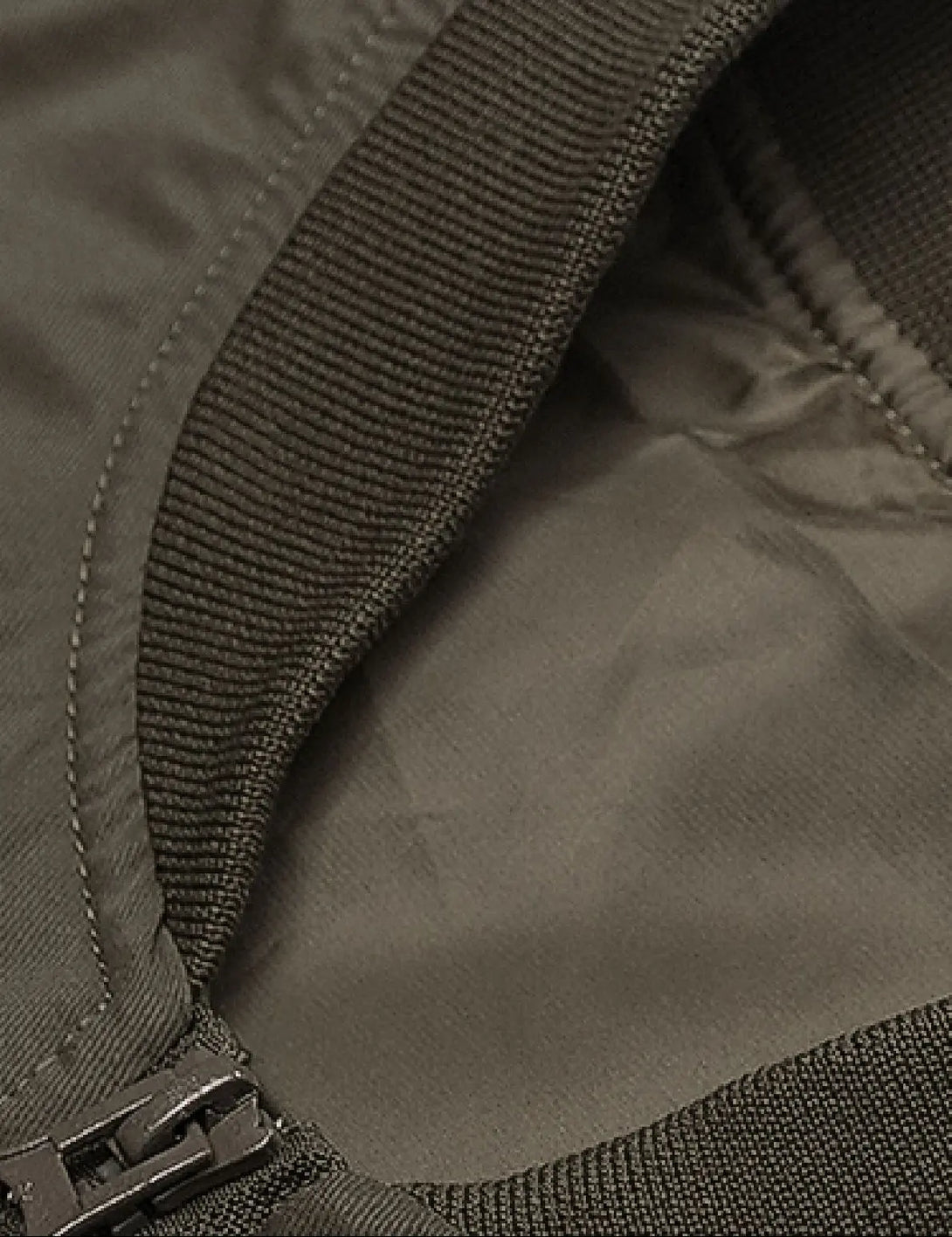 Fullneat Vintage Green Bomber Jacket - Details