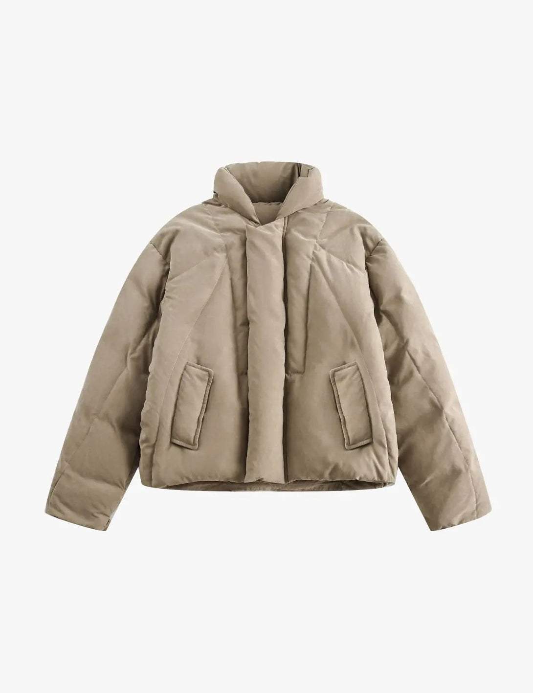 Fullneat Vintage High Collar Streetwear Puffer Jacket 