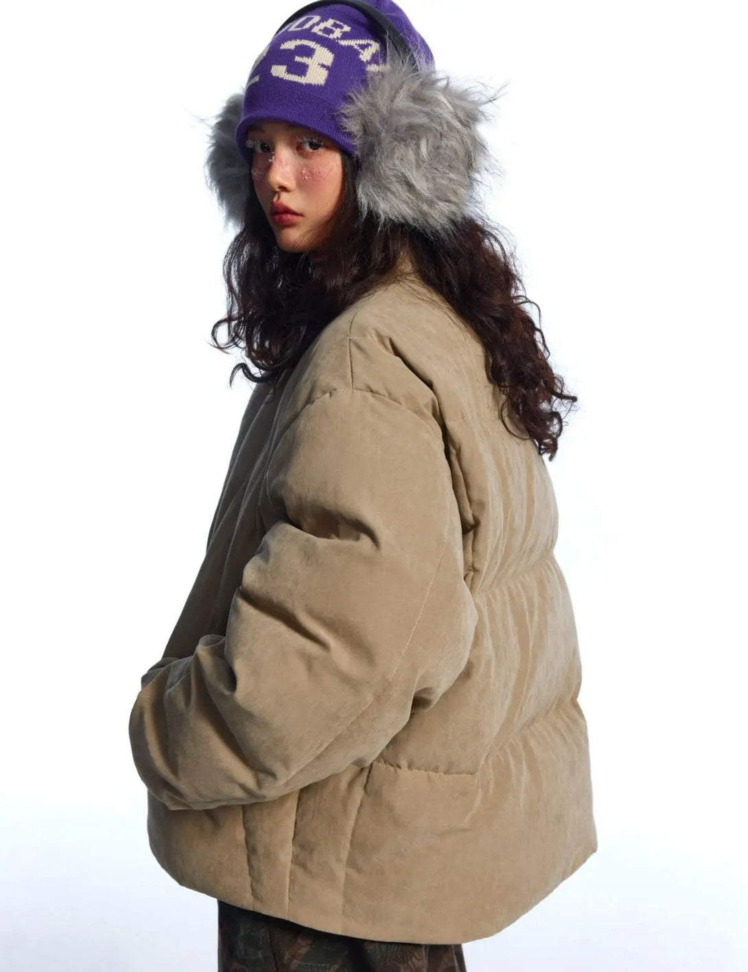 Fullneat Vintage High Collar Streetwear Puffer Jacket 