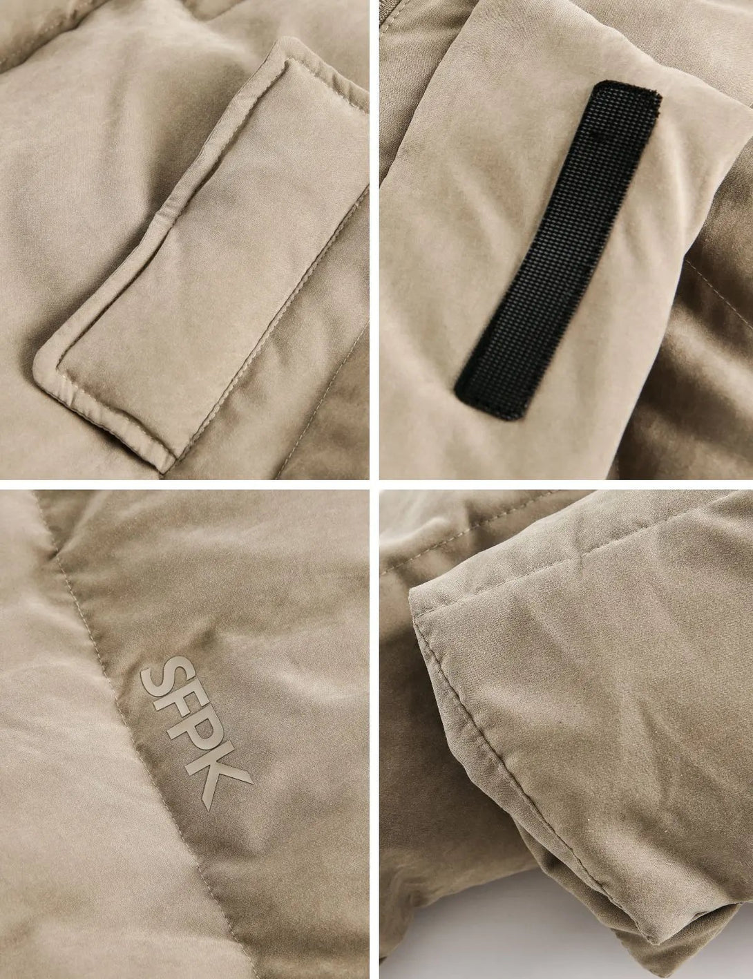 Fullneat Vintage High Collar Streetwear Puffer Jacket 