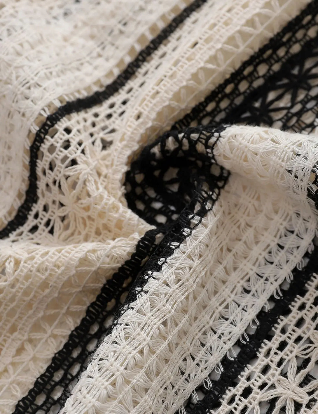 Fullneat Vintage Hollow Textured Knit Shirt - Details