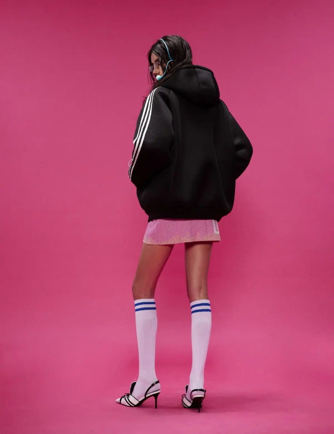 Fullneat Vintage Letter Graphic Zip Up Hoodie 