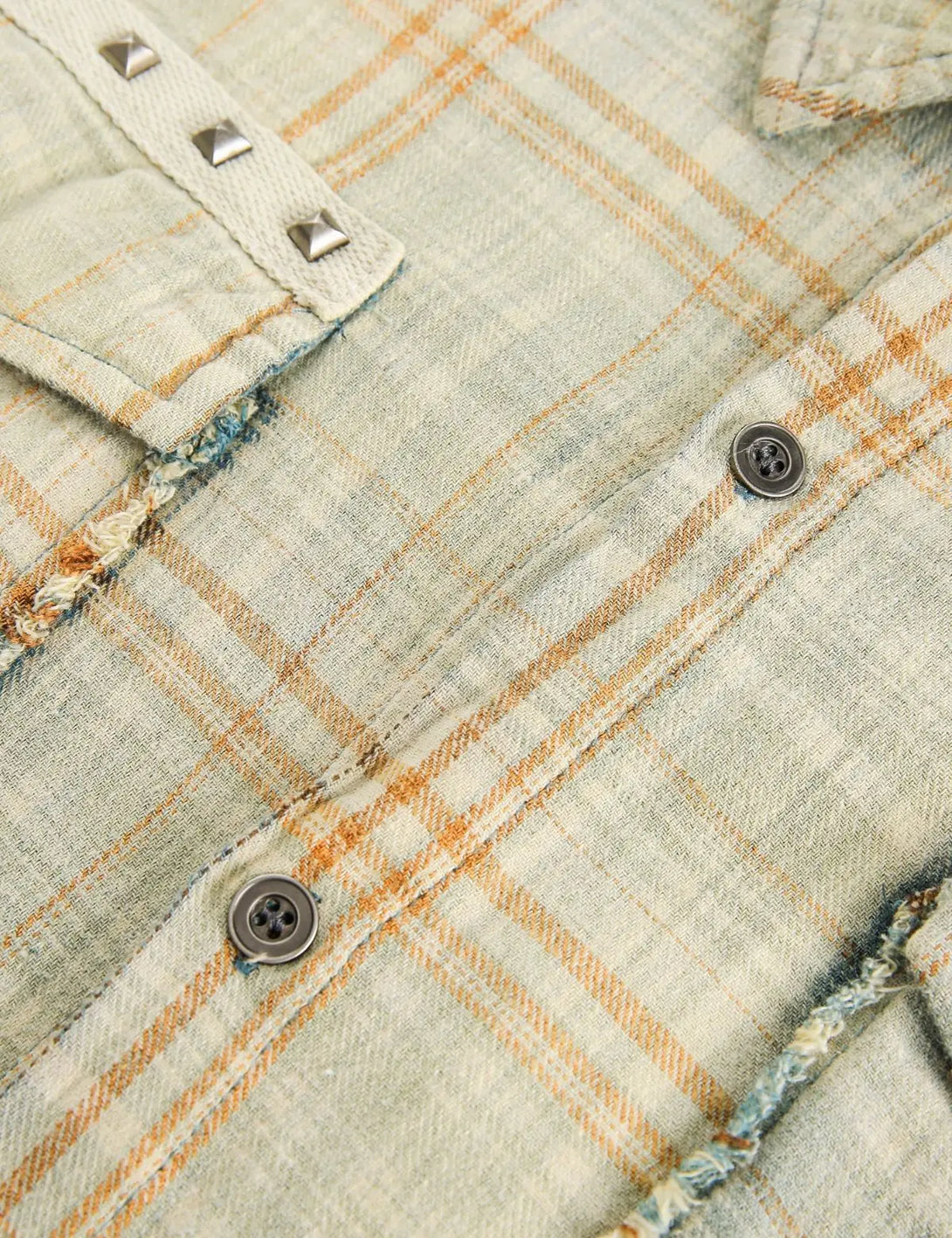 Fullneat Vintage Plaid Gradient Flannel Shirt