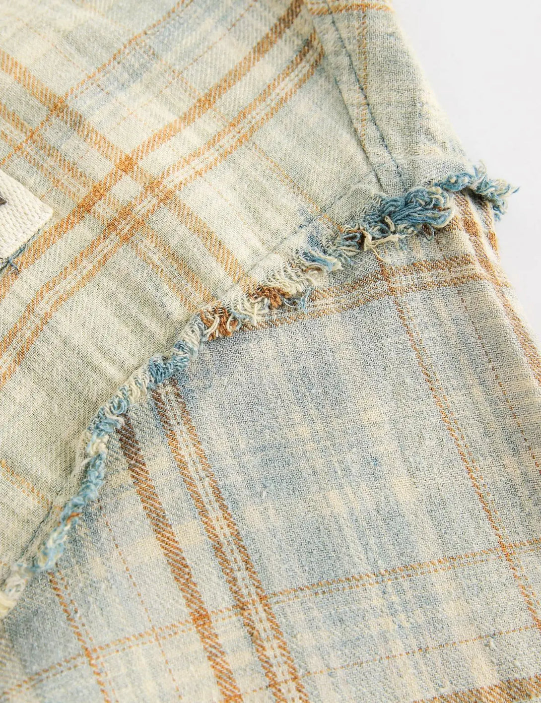 Fullneat Vintage Plaid Gradient Flannel Shirt