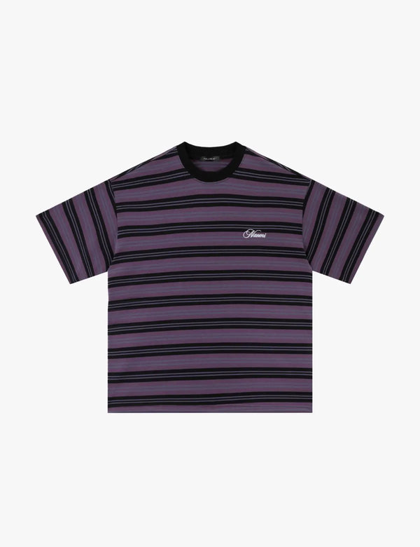 Fullneat Vintage Purple Stripe T-Shirt - Front