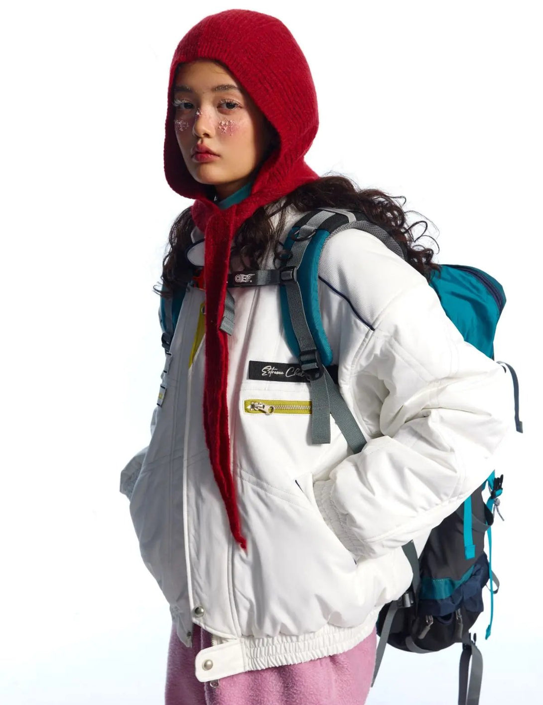 Fullneat Vintage Racing Patch Puffer Jacket 