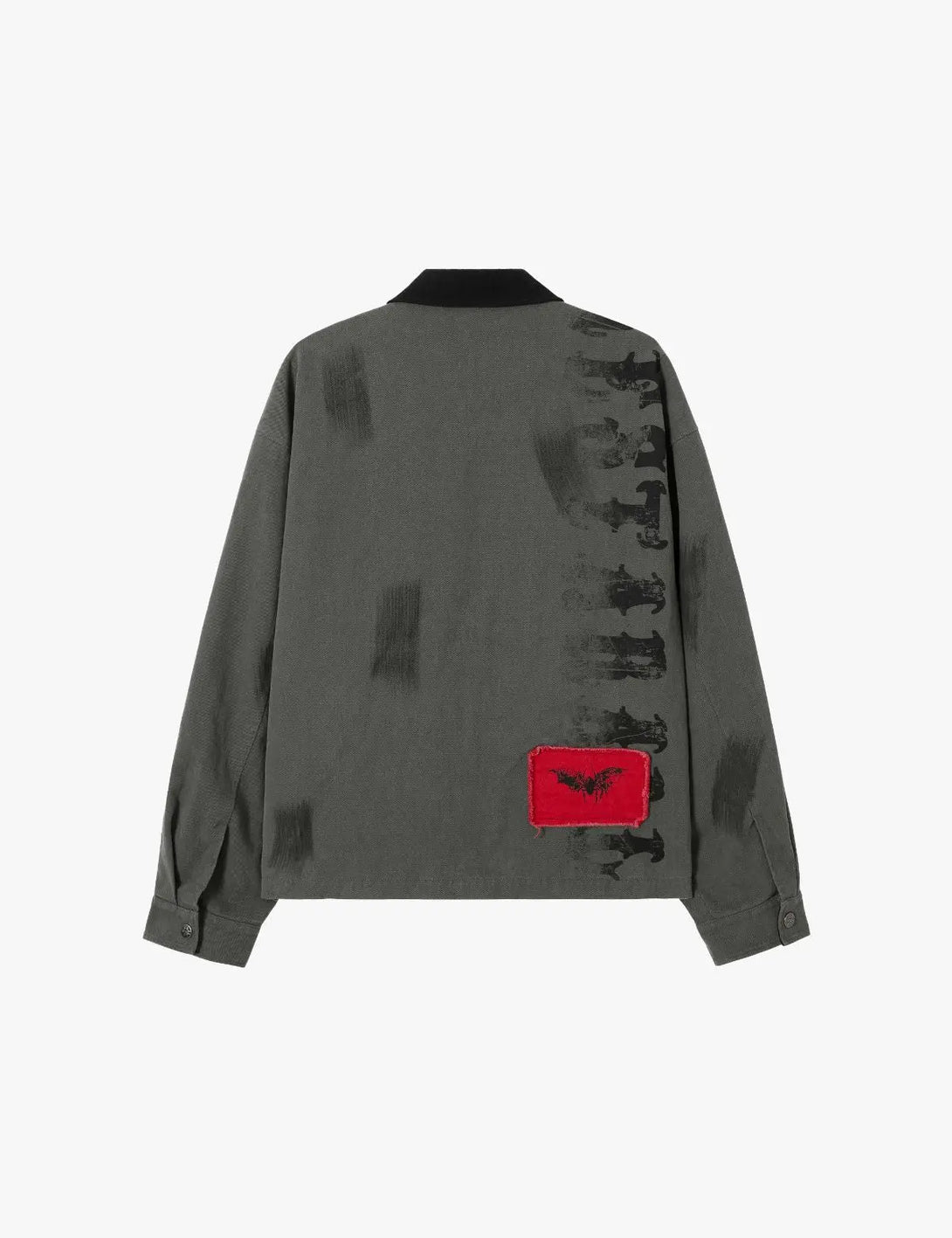 Fullneat Vintage Red Black Patchwork Detroit Jacket 