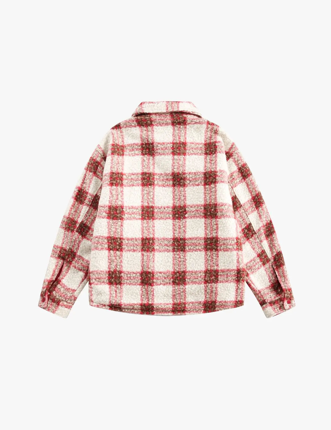 Fullneat Vintage Red Plaid Wool Reversible Jacket 