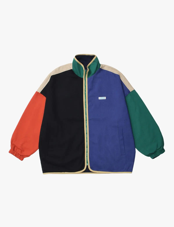Fullneat Vintage Reversible Contrast Color Paneled Jacket 