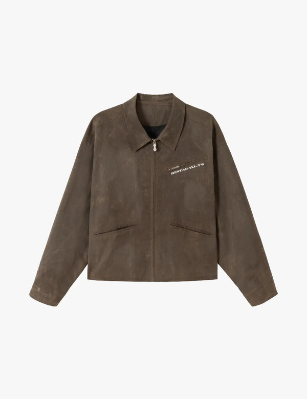 Fullneat Vintage Sandwashed Waxed Utility Jacket 