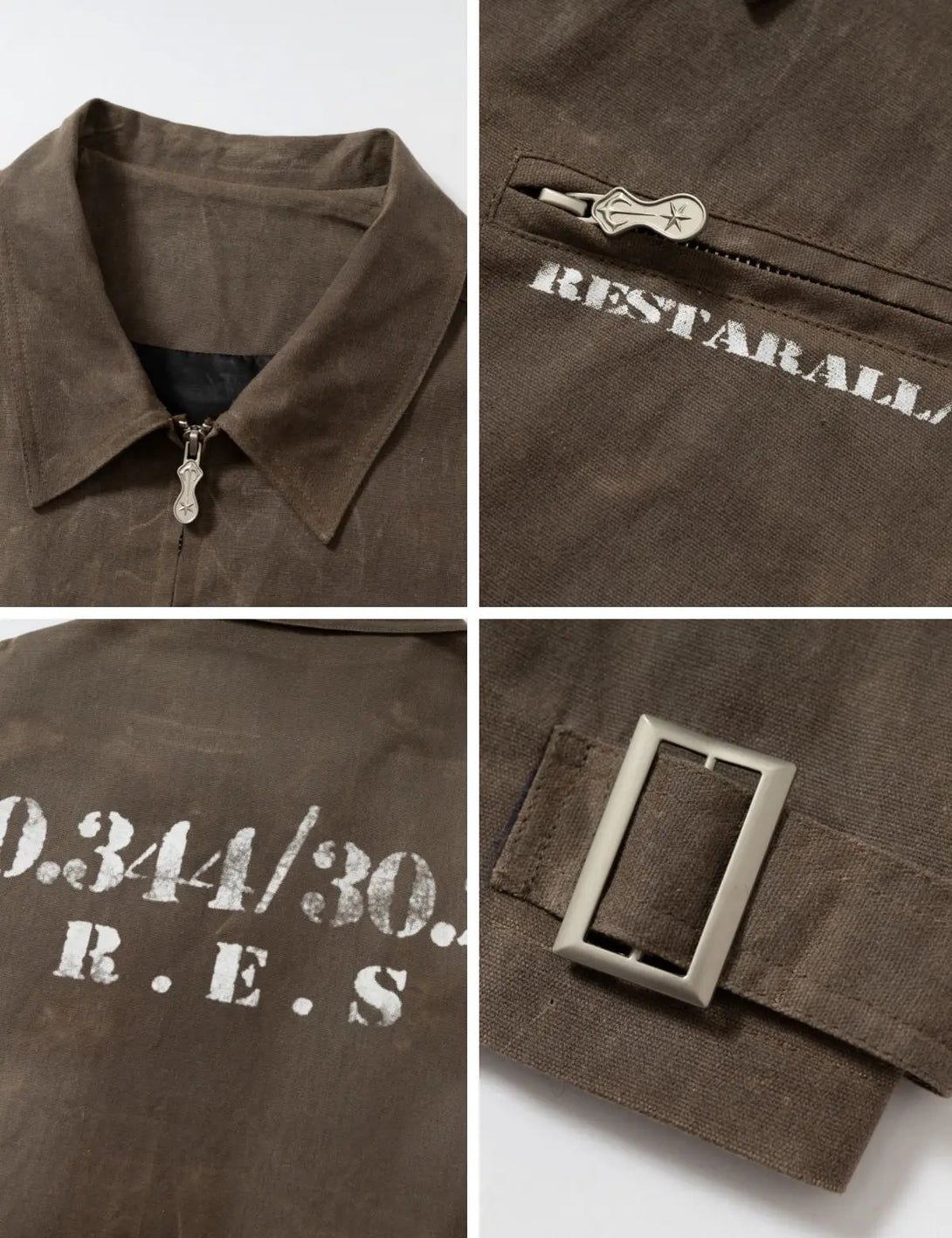 Fullneat Vintage Sandwashed Waxed Utility Jacket 