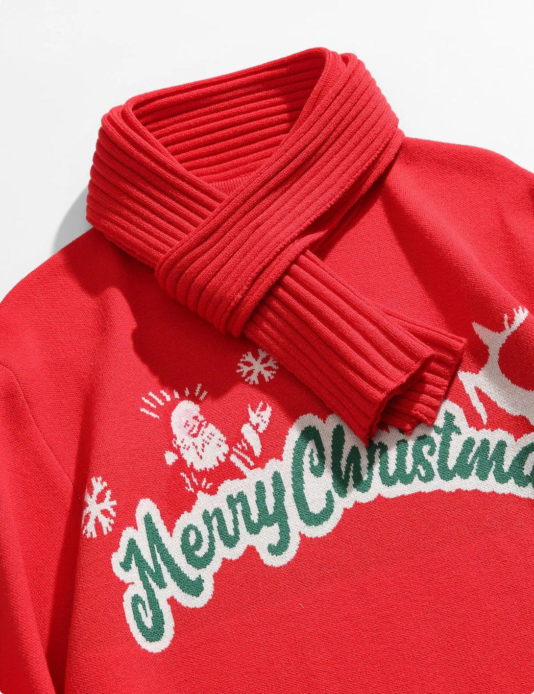 Fullneat Vintage Scarf Christmas Sweater - Details