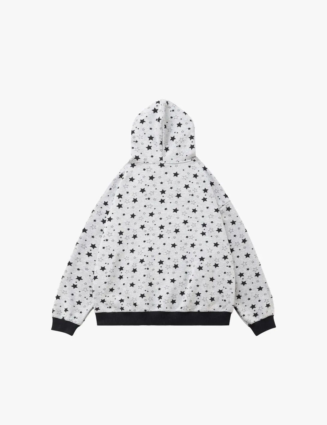 Fullneat Vintage Star Graphic Grey Hoodie - Back