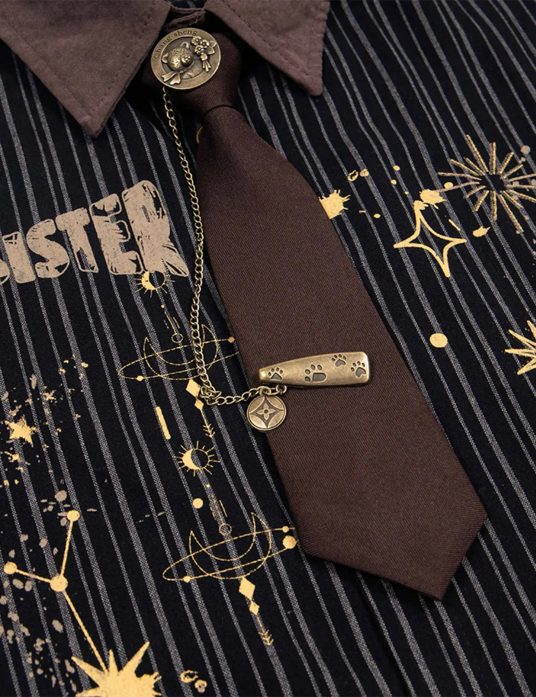 Fullneat Vintage Starry Night Graphic Shirt - Details