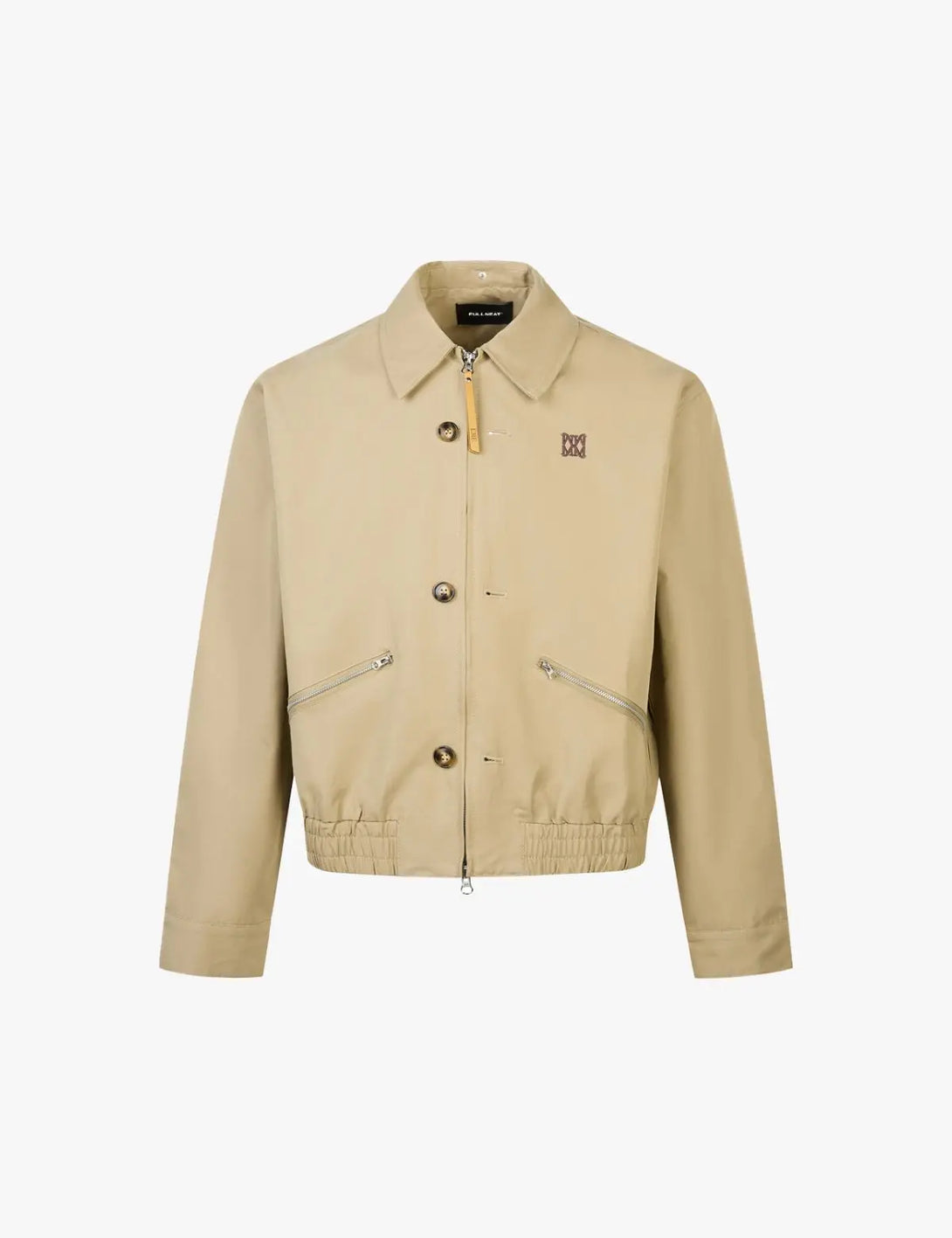 Fullneat Vintage Streetwear Zip Button Jacket 