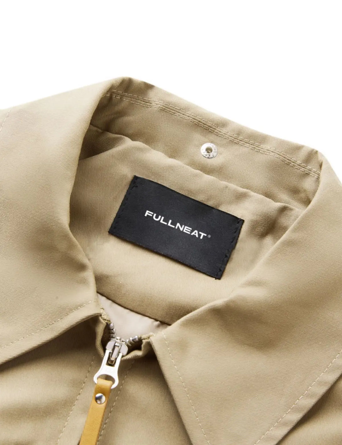 Fullneat Vintage Streetwear Zip Button Jacket 