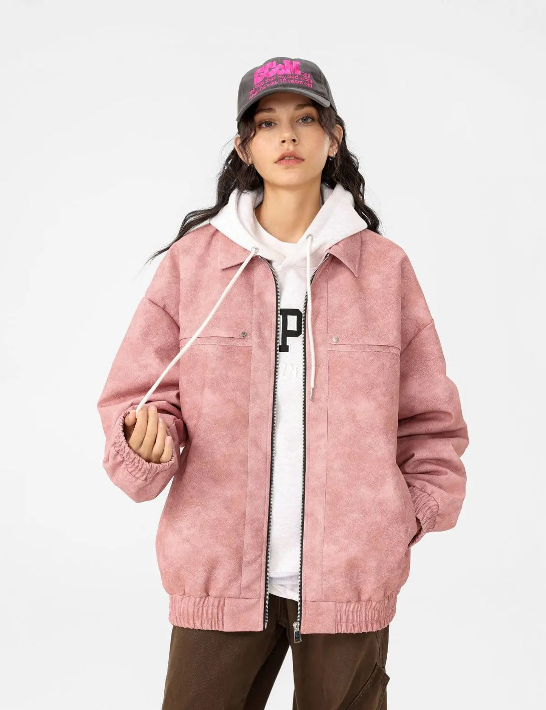 Fullneat Vintage Suede Bomber Jacket 