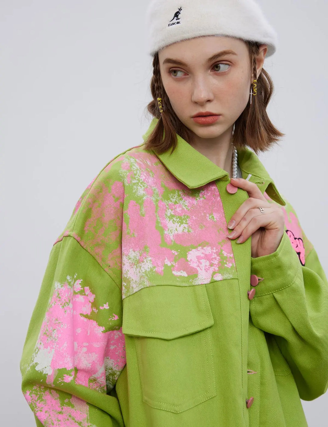 Fullneat Vintage Terry Embroidered Contrast Jacket 