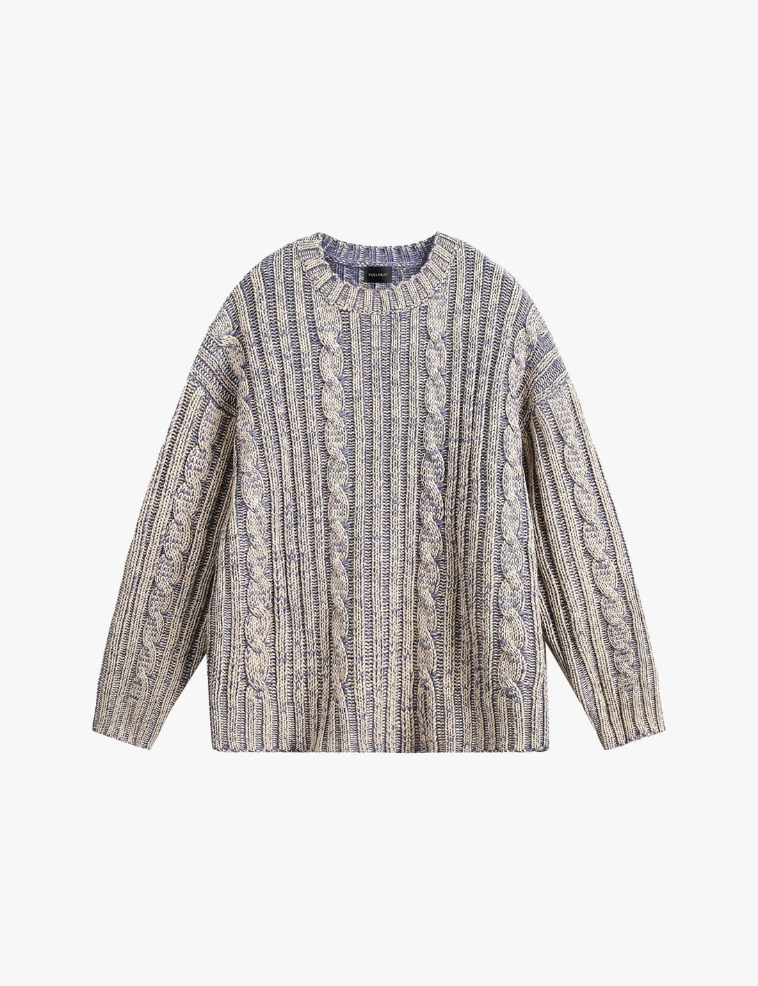 Fullneat Vintage Twisted Cable Knit Sweater - Front