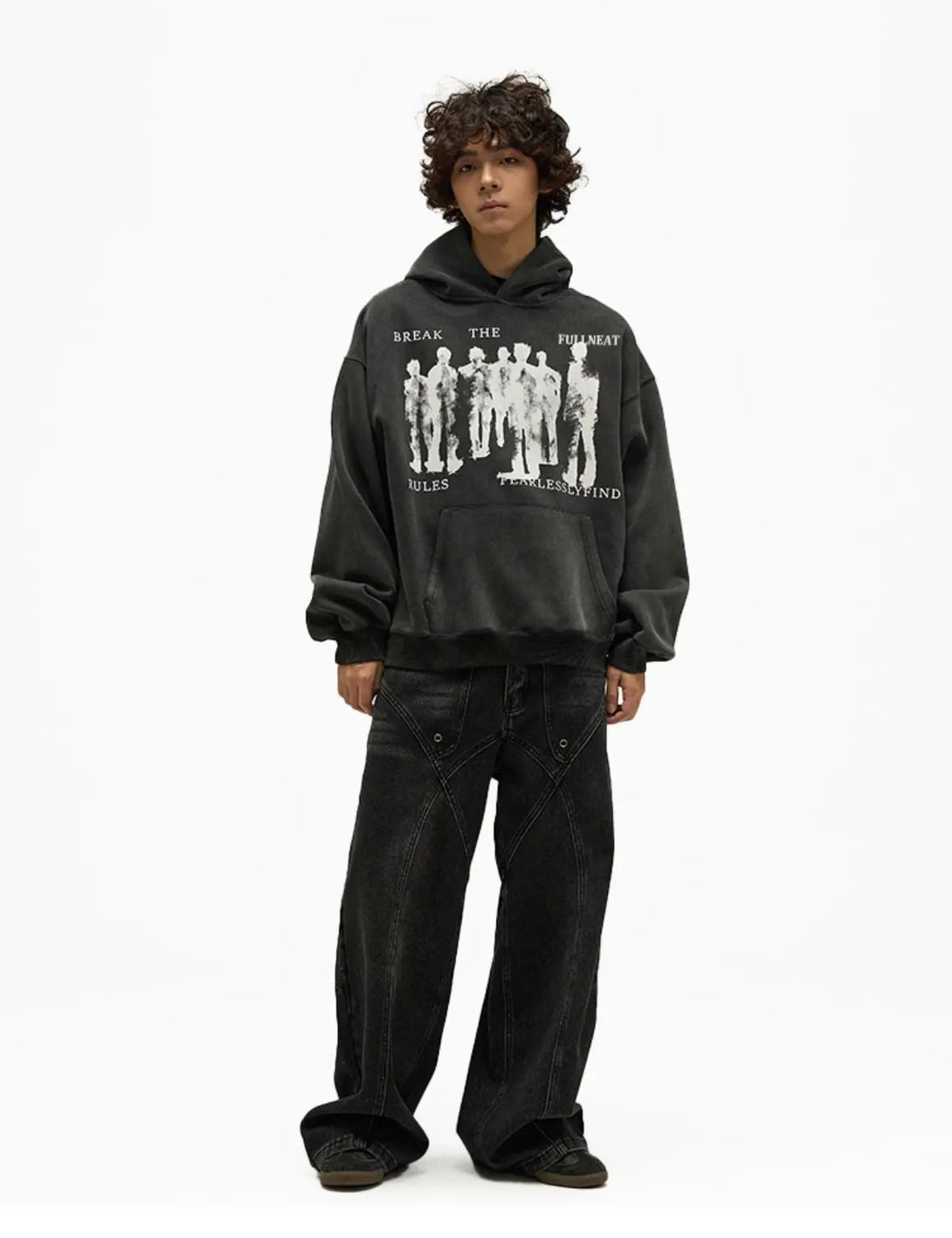 Fullneat Vintage Washed Heavyweight Graphic Hoodie 