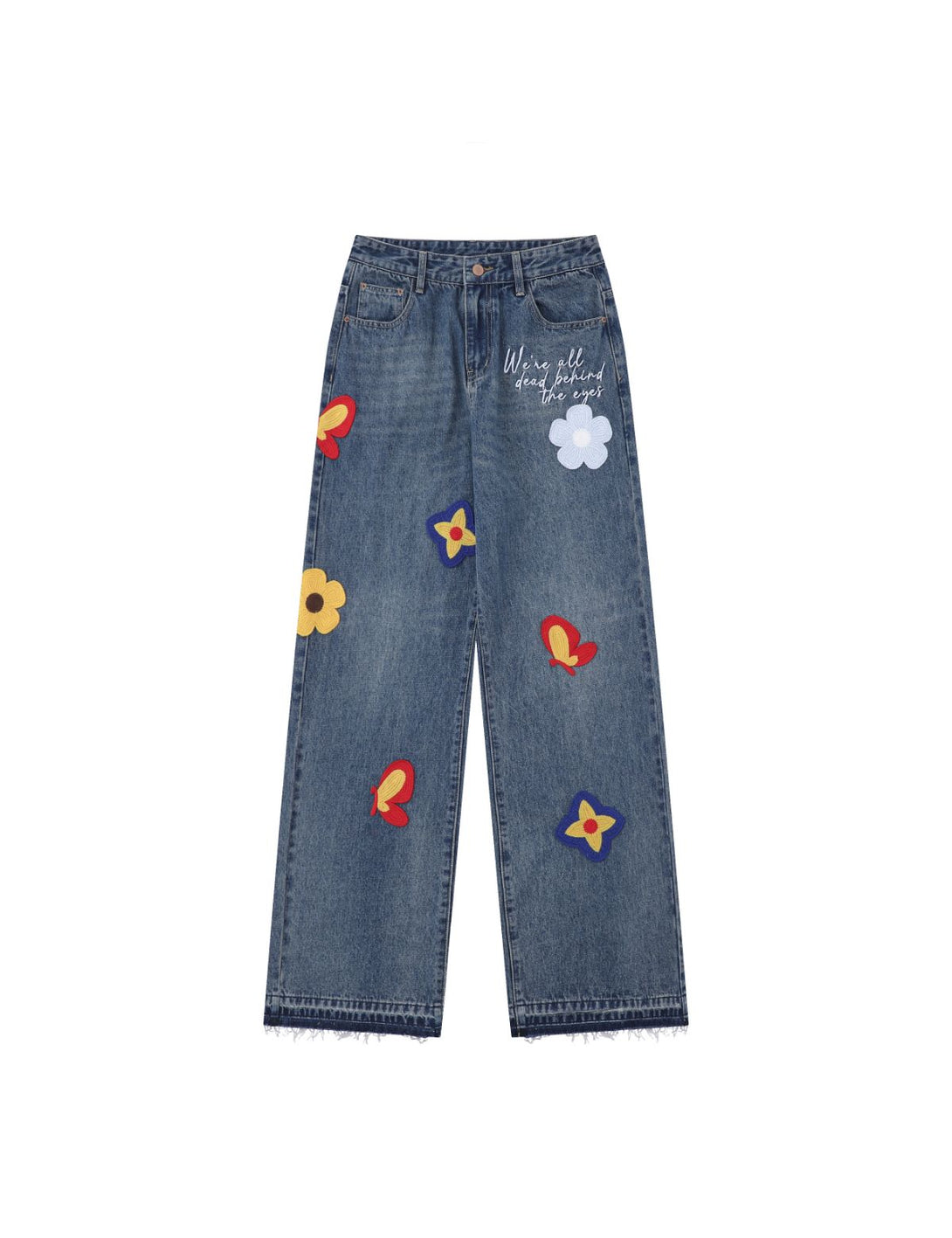 Fullneat Floral Baggy Jeans 1
