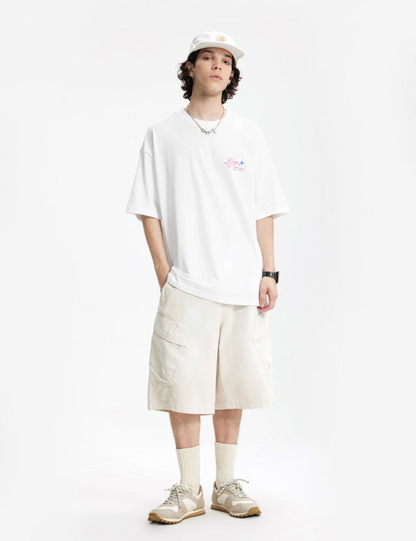 Fullneat Keep Dream Vintage Graphic Tees - White Model Shown