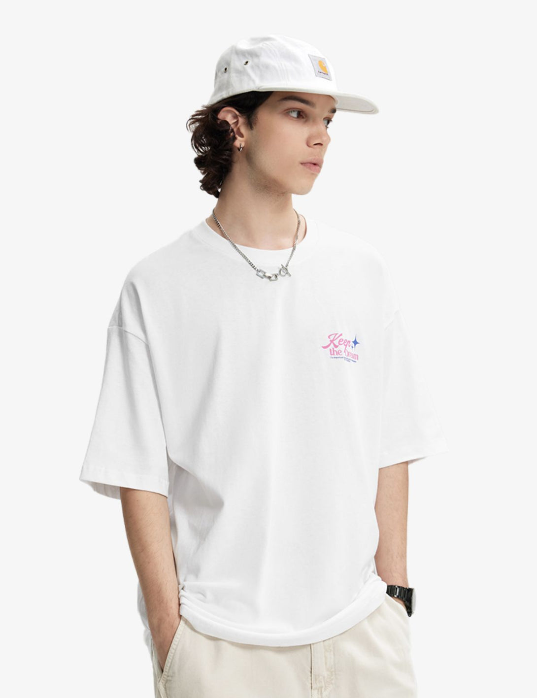 Fullneat Keep Dream Vintage Graphic Tees - Model Shown Details