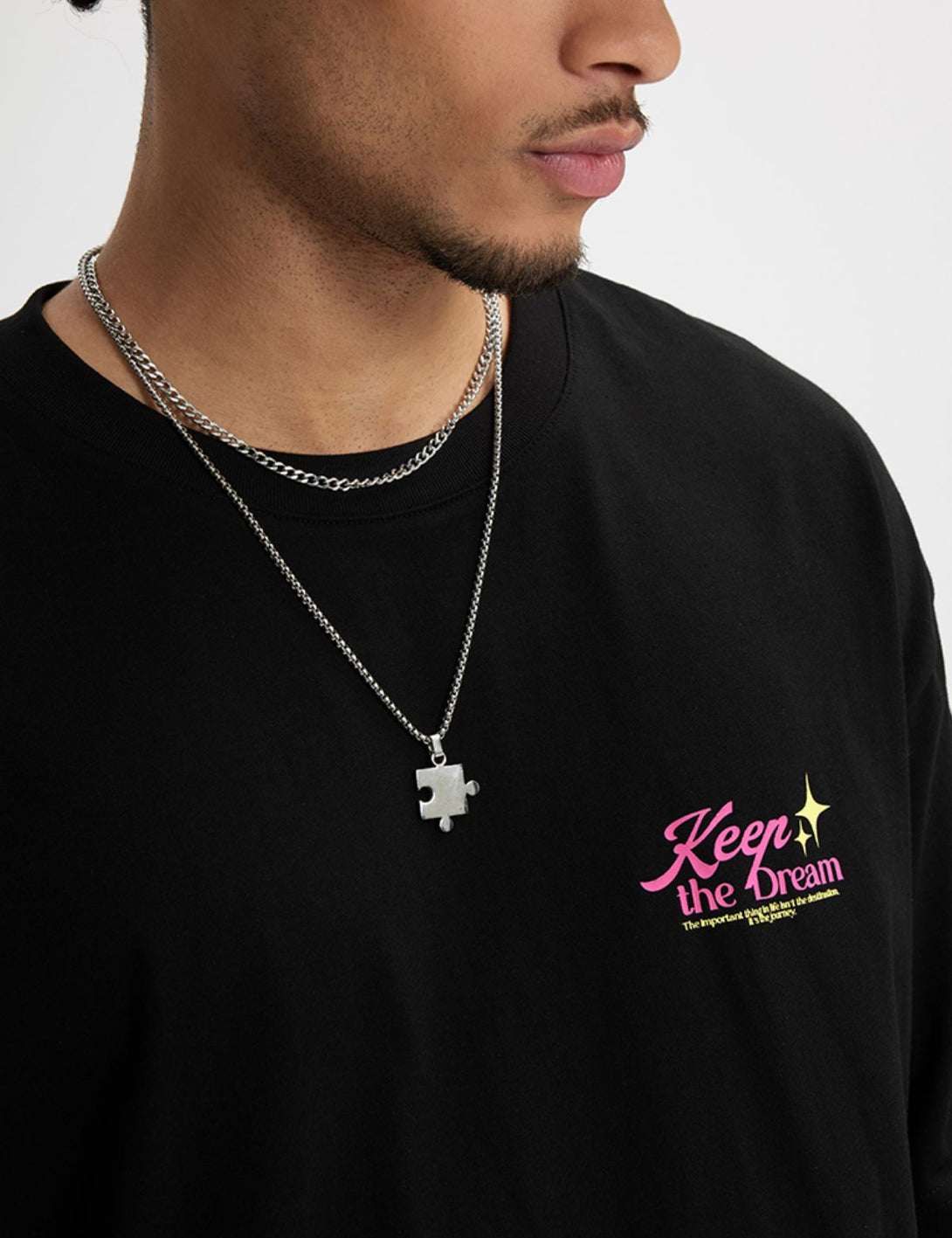 Fullneat Keep Dream Vintage Graphic Tees - Model Shown Details