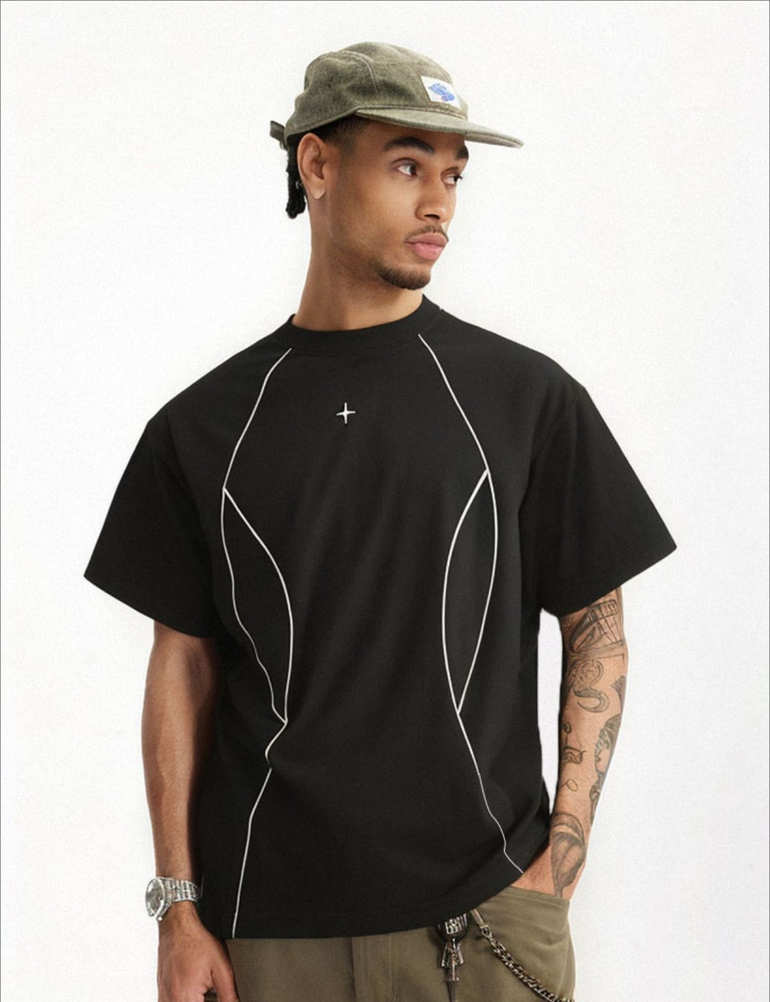 Fullneat Line Patchwork Tee 3
