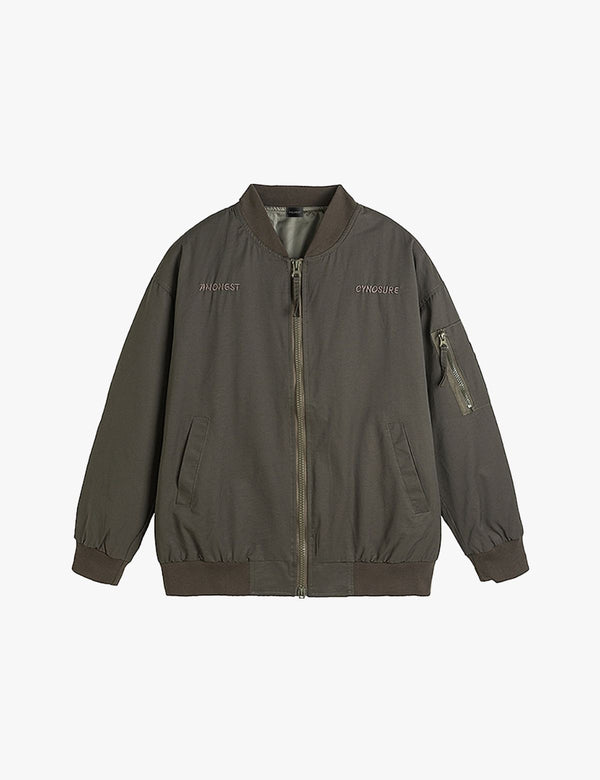 Fullneat Vintage Green Bomber Jacket - Front
