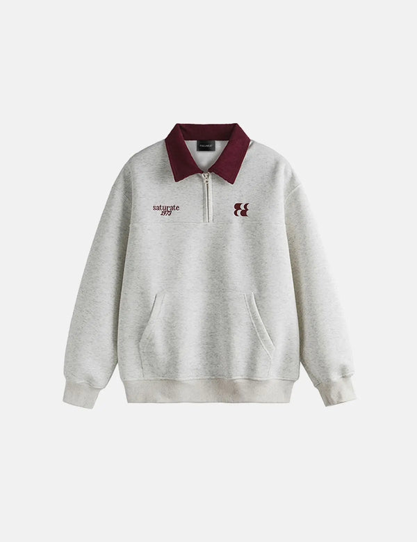 Fullneat Graphic Zip Up Long Sleeve Tee Fullneat