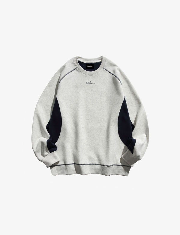 Fullneat Letter Graphic Long Sleeve T Shirt - Grey