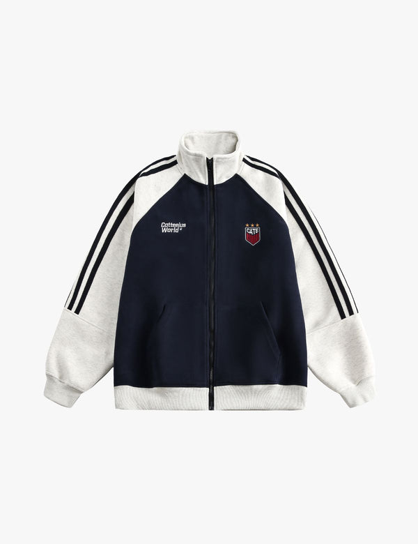 Fullneat Sports Grey Polo Hoodie - Front