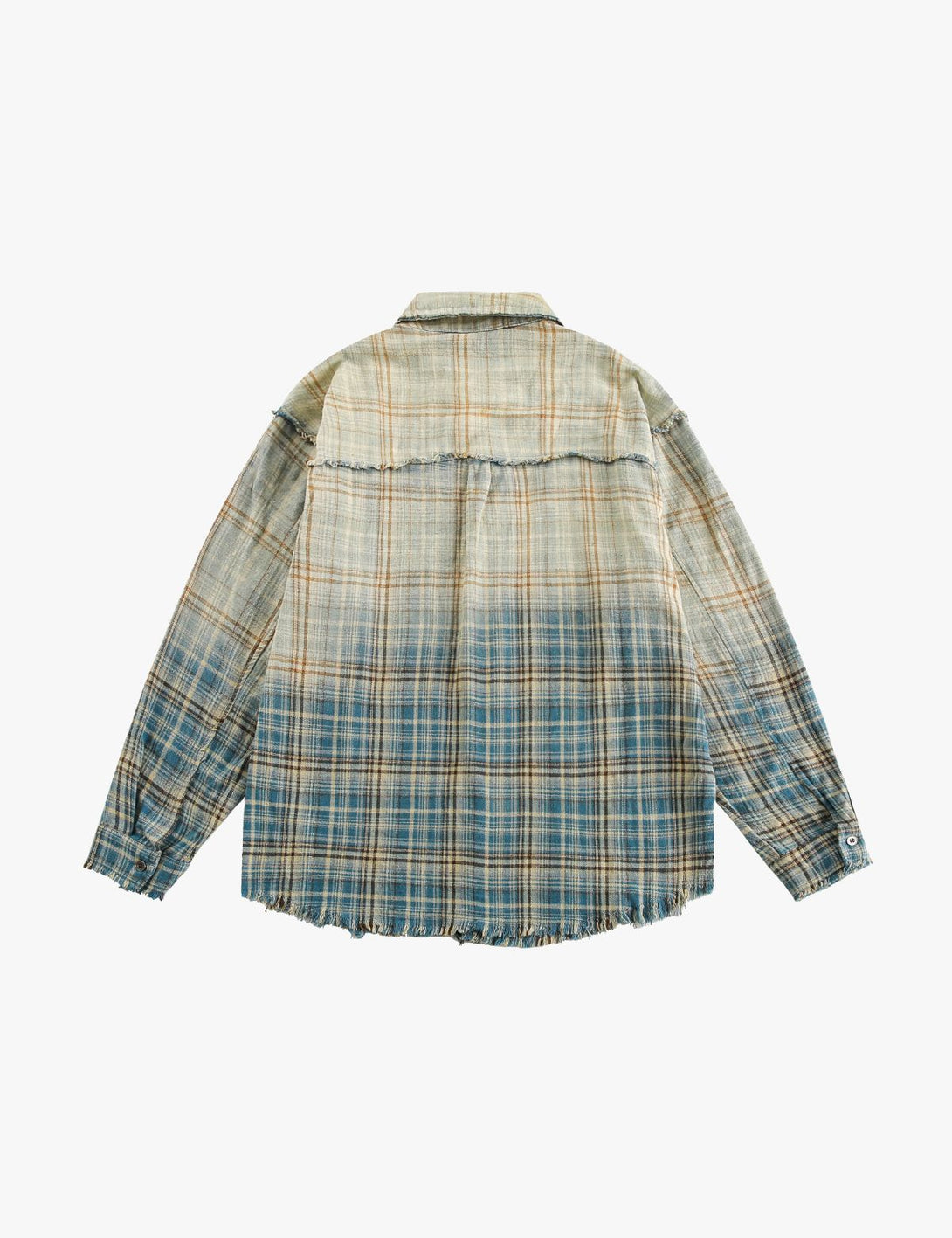 Fullneat Vintage Plaid Gradient Flannel Shirt