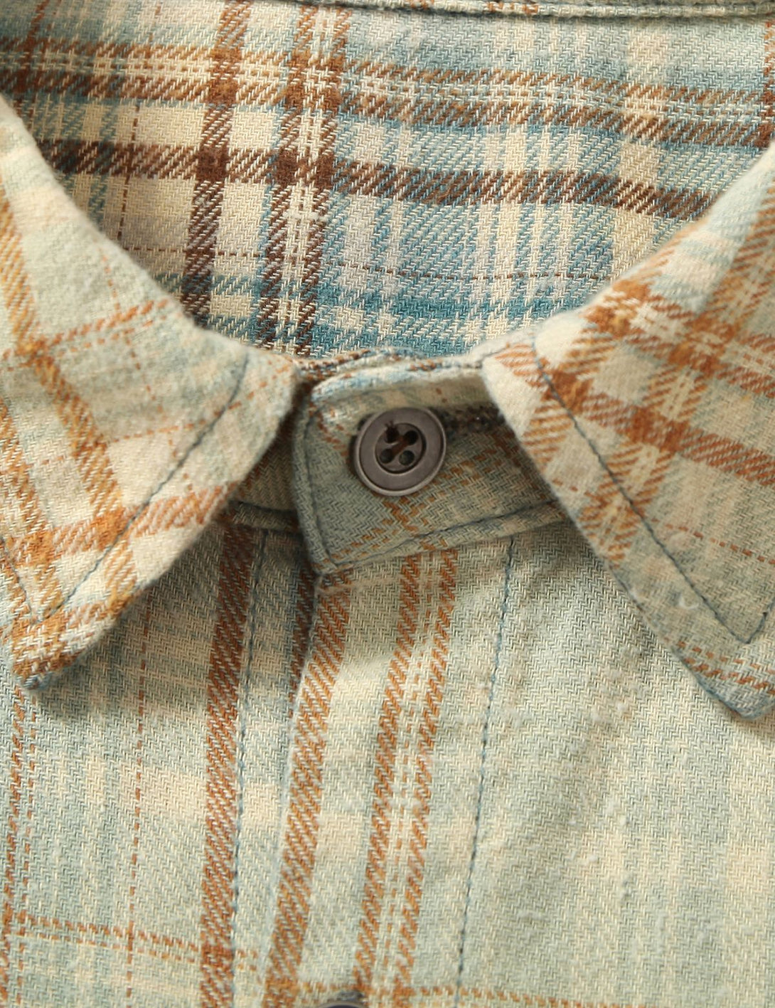 Fullneat Vintage Plaid Gradient Flannel Shirt
