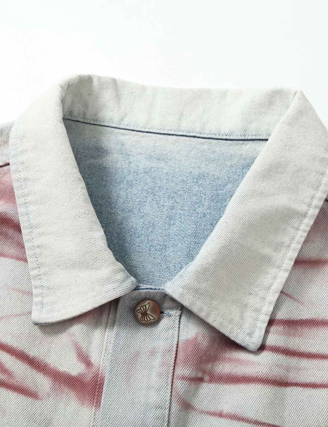 Fullneat Vintage Faded Paw Print Denim Jacket